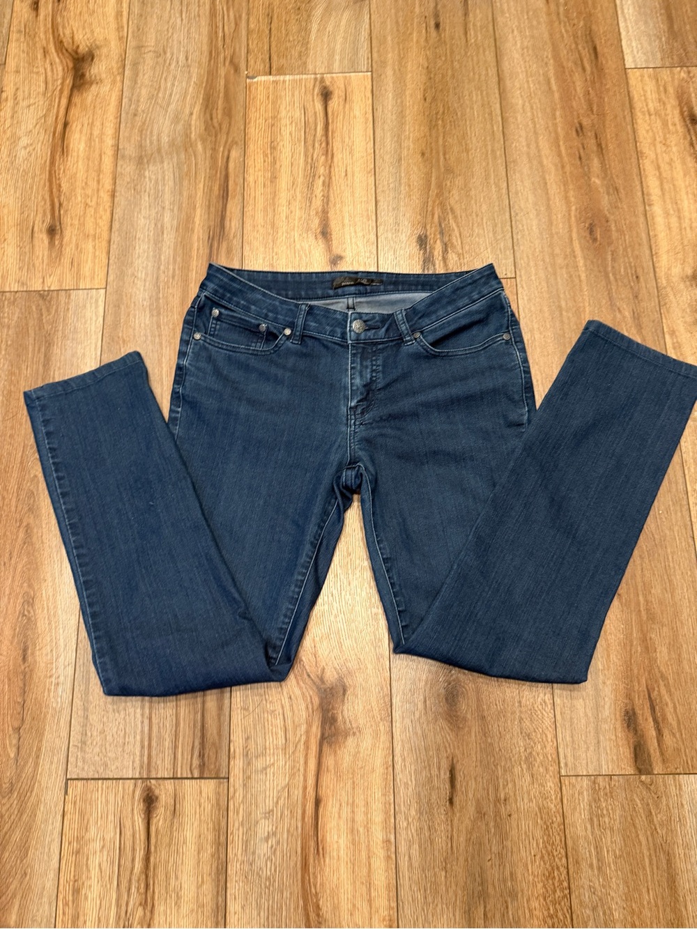 prAna Kayla Slim/Skinny Leg Jeans 6/28 Dark Blue Wash Stretch Denim Women’s